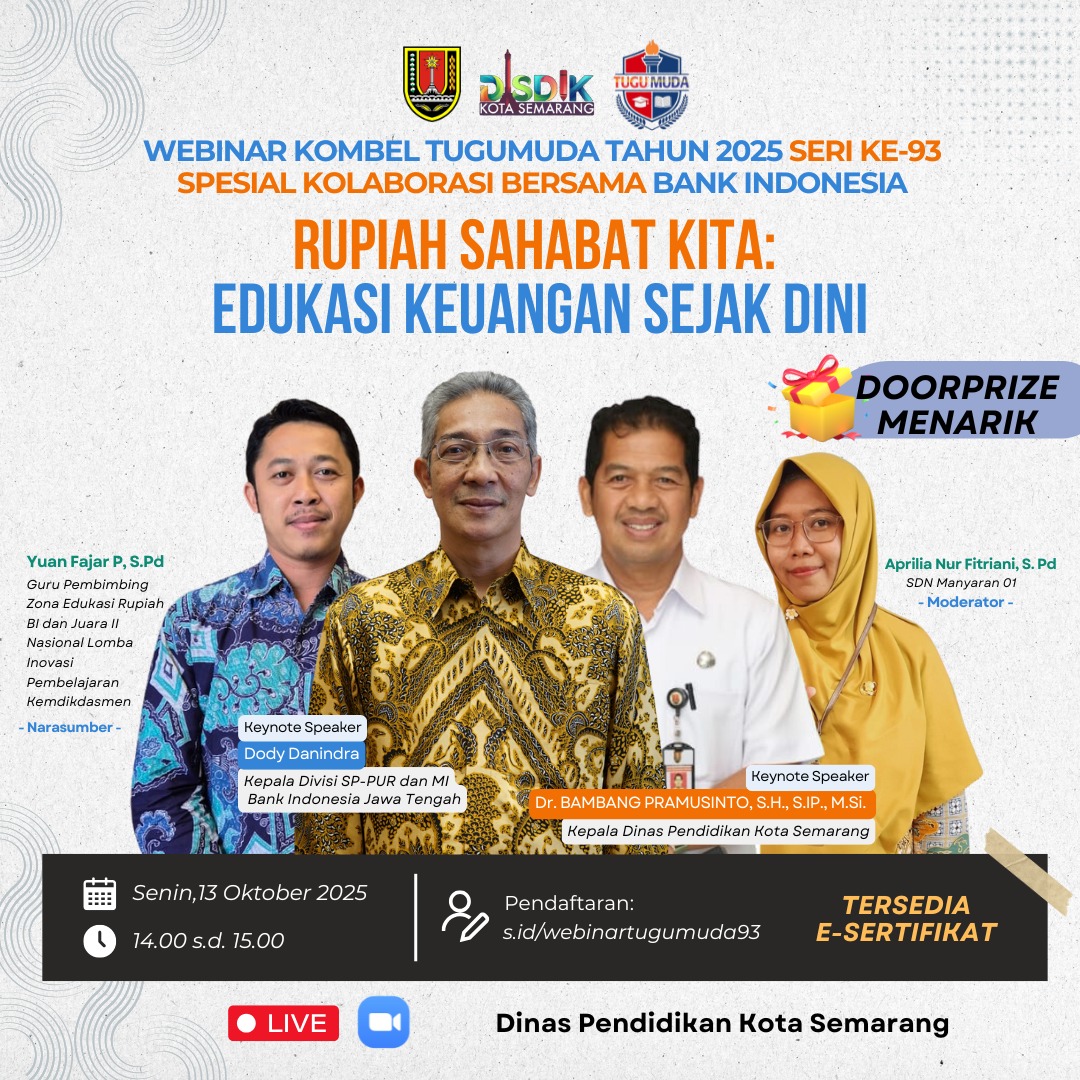 WEBINAR KOMUNITAS BELAJAR TUGUMUDA SERI KE-93 spesial bersama Bank Indonesia